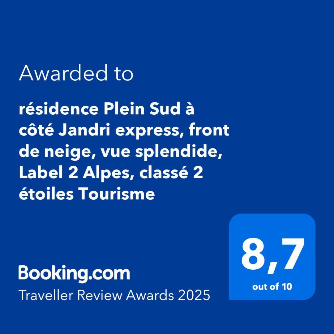 Residence Plein Sud A Cote Jandri Express, Front De Neige, Vue Splendide, Label 2 Alpes, Classe 2 Etoiles Tourisme Les Deux Alpes Extérieur photo